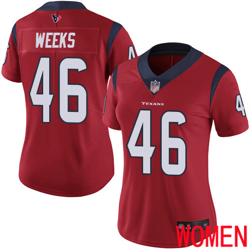 Houston Texans Limited Red Women Jon Weeks Alternate Jersey NFL Football #46 Vapor Untouchable
